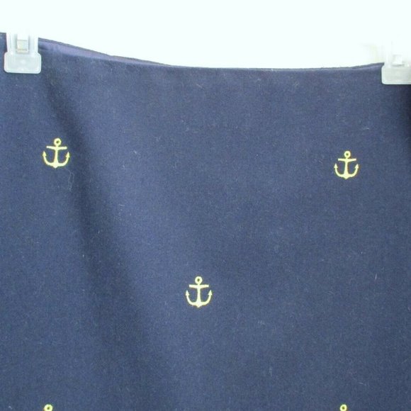 Vineyard Vines Women's Mini Skirt, Navy Blue, Embroidered Gold Anchors, Size 14 - Picture 2 of 11